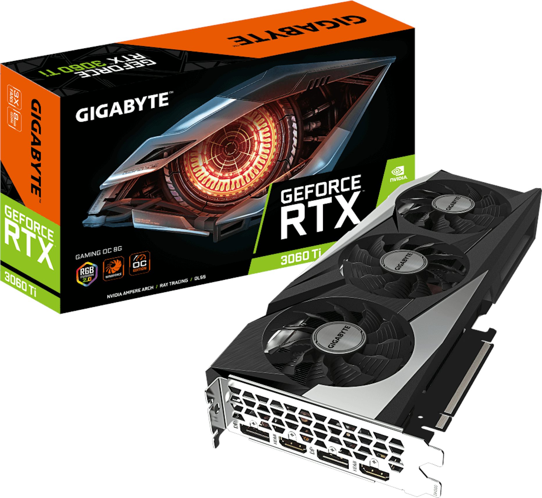 NVIDIA GIGABYTE GeForce RTX 3060 Ti GAMING (rev. 2.0) 8G OC LHR Graphics  Card (GV-N306TGAMING OC-8GD Rev2)