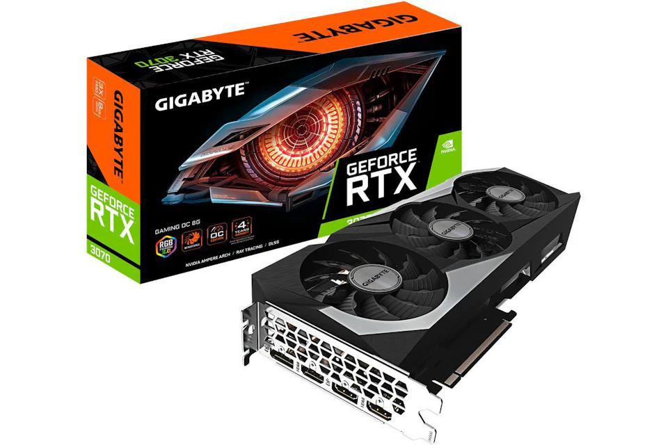 NVIDIA GIGABYTE GeForce RTX 3070 GAMING 8G OC Rev 2.0 LHR Graphics Card (GV-N3070GAMING OC-8GD Rev2)