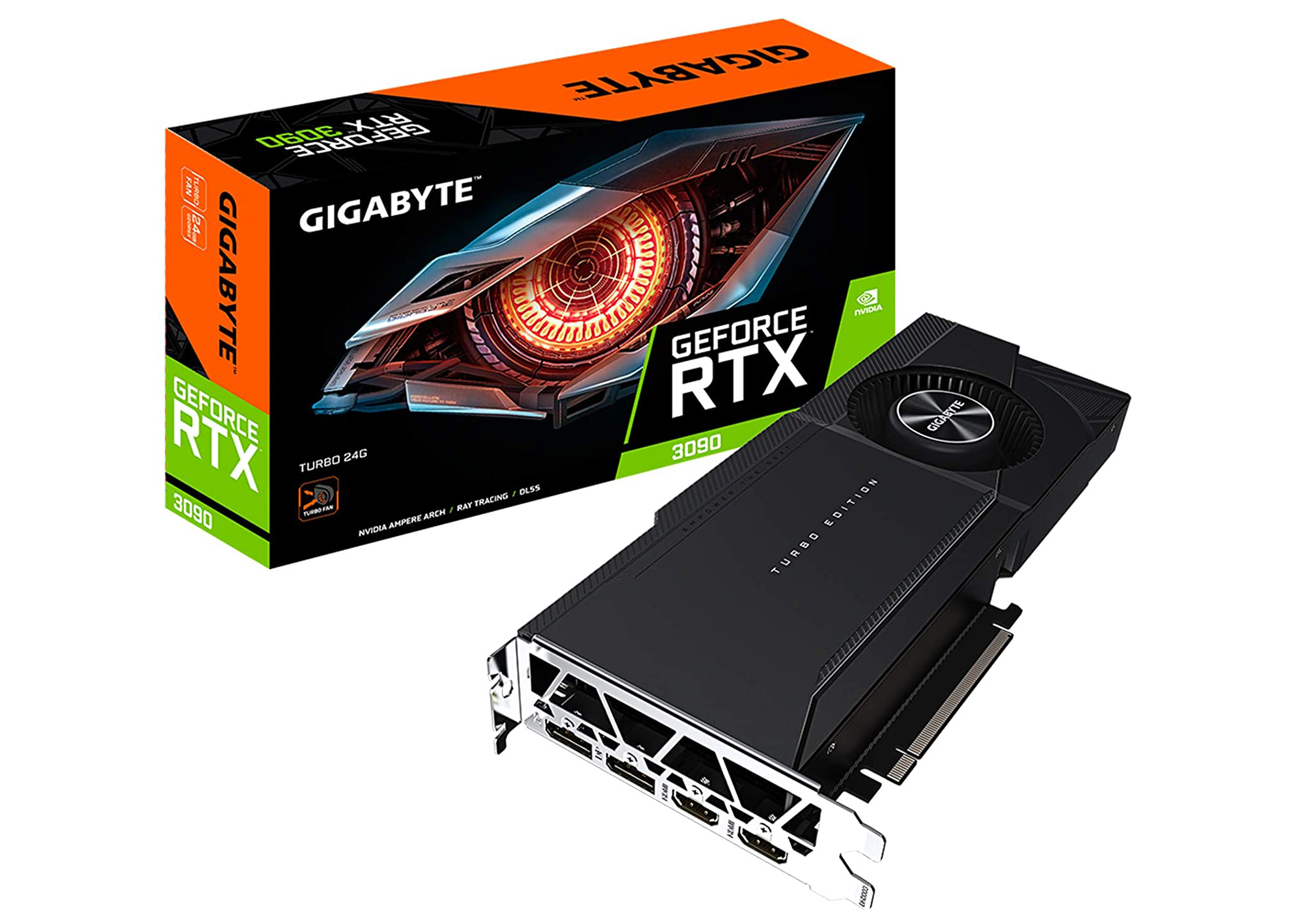 NVIDIA GIGABYTE GeForce RTX 3090 TURBO 24G Graphics Card (GV ...