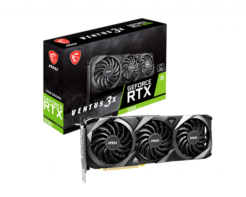NVIDIA MSI GeForce RTX 3060 Gaming VENTUS 3X 12G Graphics Card