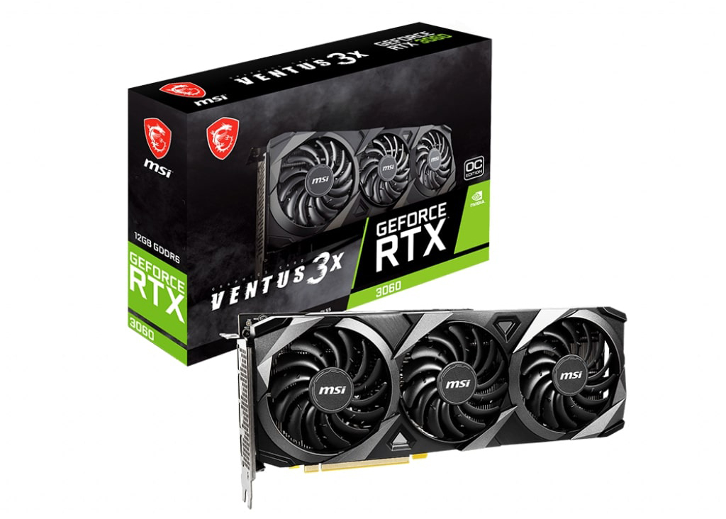 NVIDIA MSI GeForce RTX 3060 Ventus 3X 12G OC Graphics Card - CN