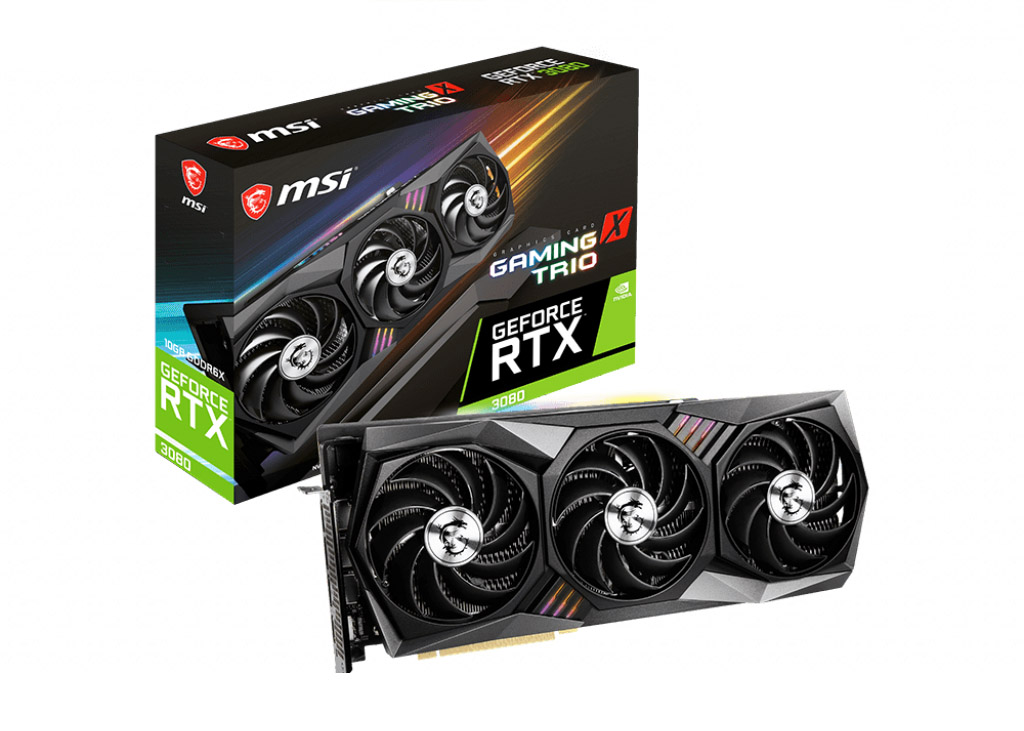 NVIDIA MSI GeForce RTX 3080 GAMING Z TRIO 10GB Graphics Card ...