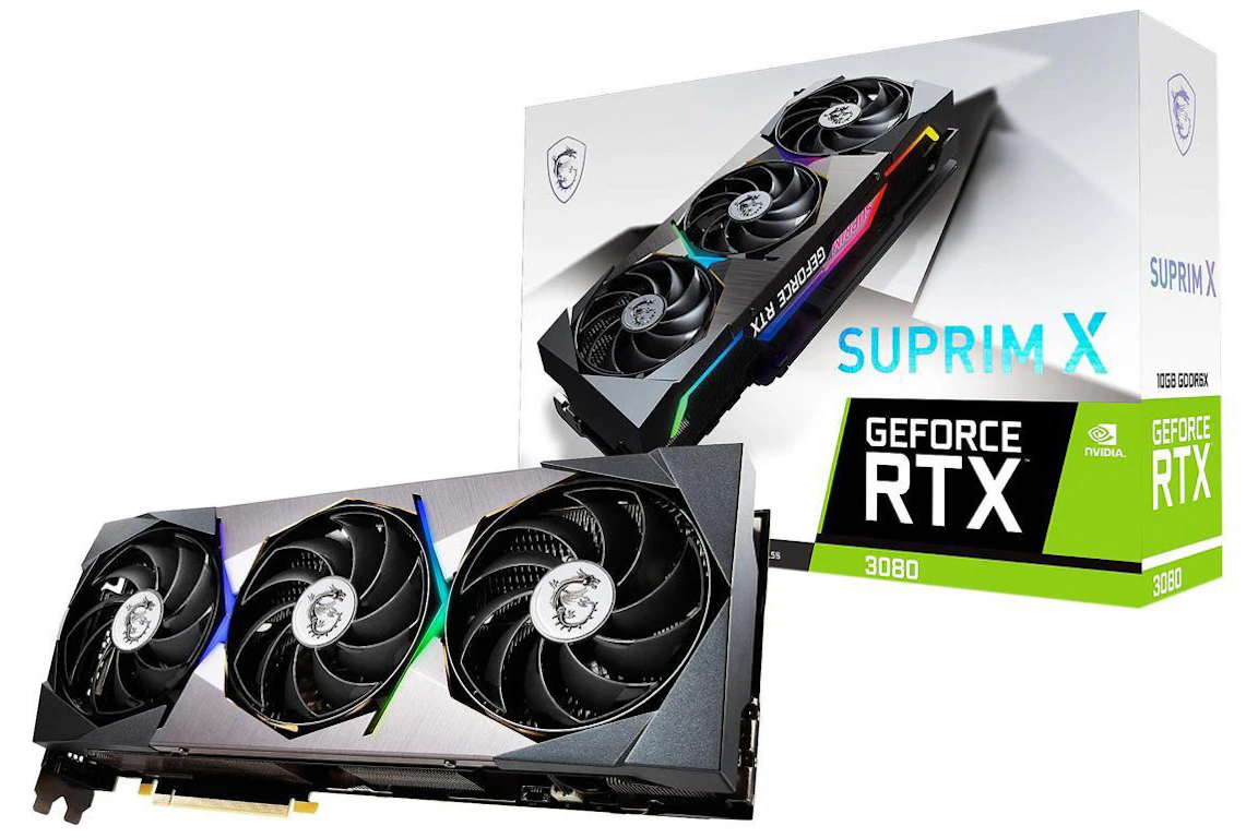 NVIDIA MSI GeForce RTX 3080 SUPRIM X 10G 10GB GDDR6X Graphics Card (RTX 3080 SUPRIM X 10G)