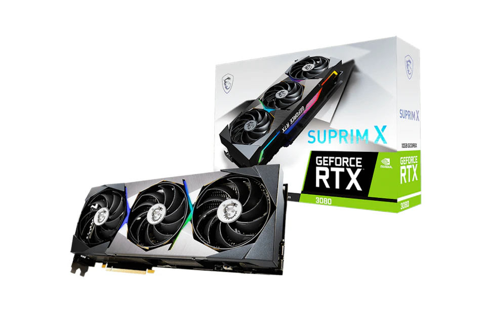 NVIDIA MSI GeForce RTX 3080 SUPRIM X 10G LHR Graphics Card