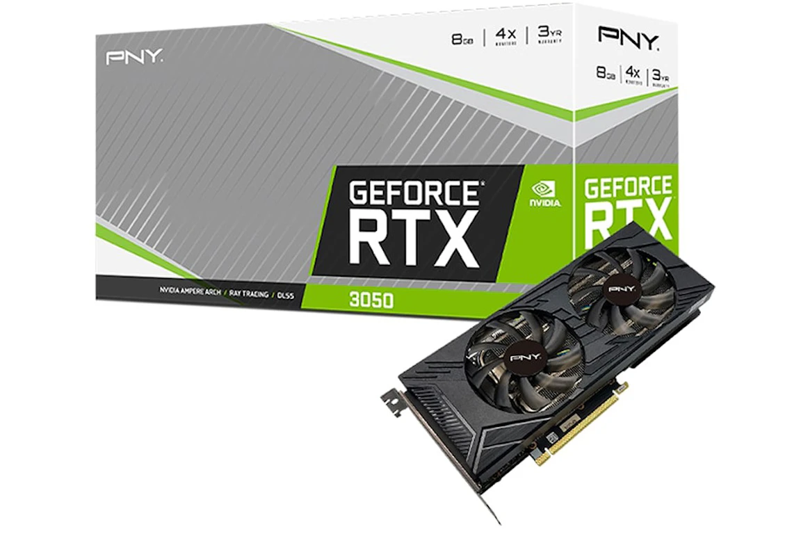 NVIDIA PNY GeForce RTX 3050 UPRISING 8G Graphics Card (VCG30508DFMPB)
