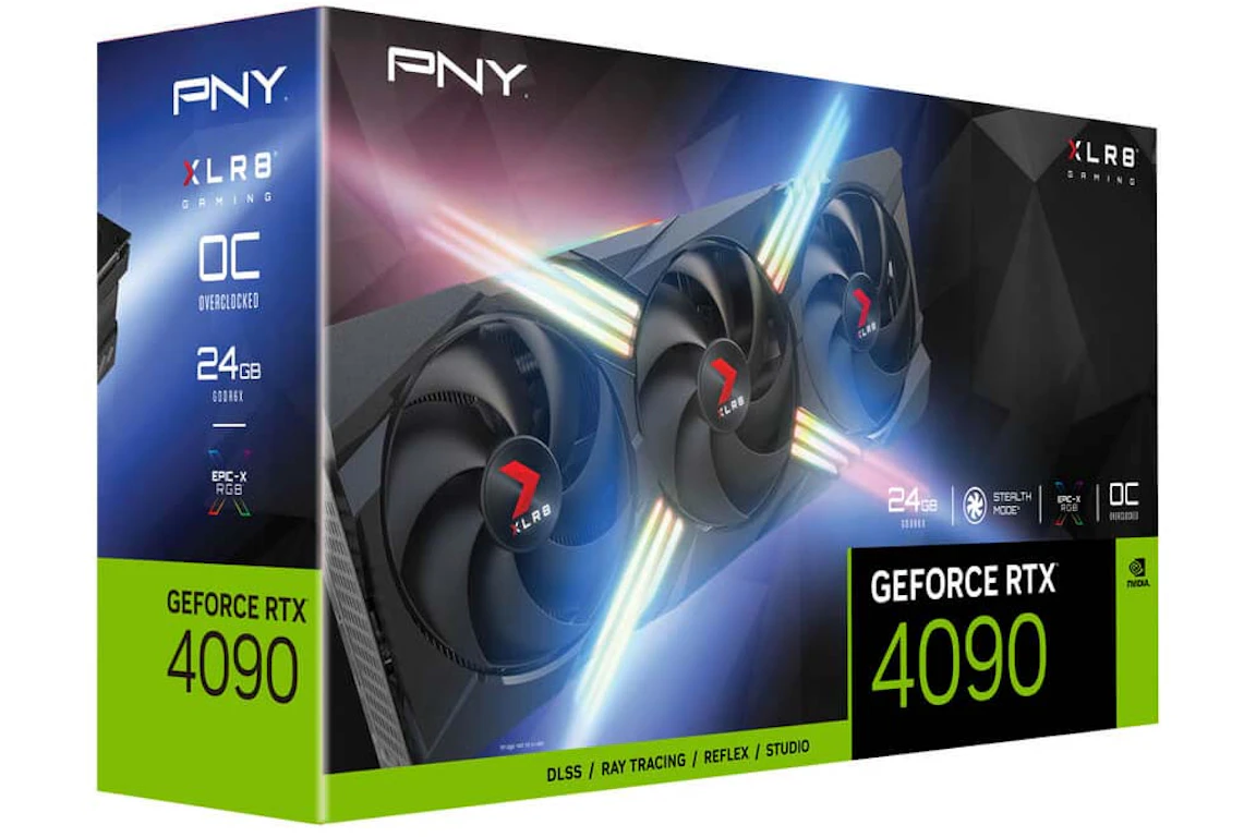 NVIDIA PNY GeForce RTX 4090 Gaming VERTO OC 24G Graphics Card VCG409024TFXXPB1-O