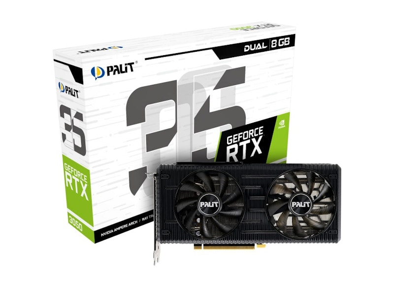 NVIDIA Palit GeForce RTX 3050 Dual 8G Graphics Card (NE63050019P1 ...