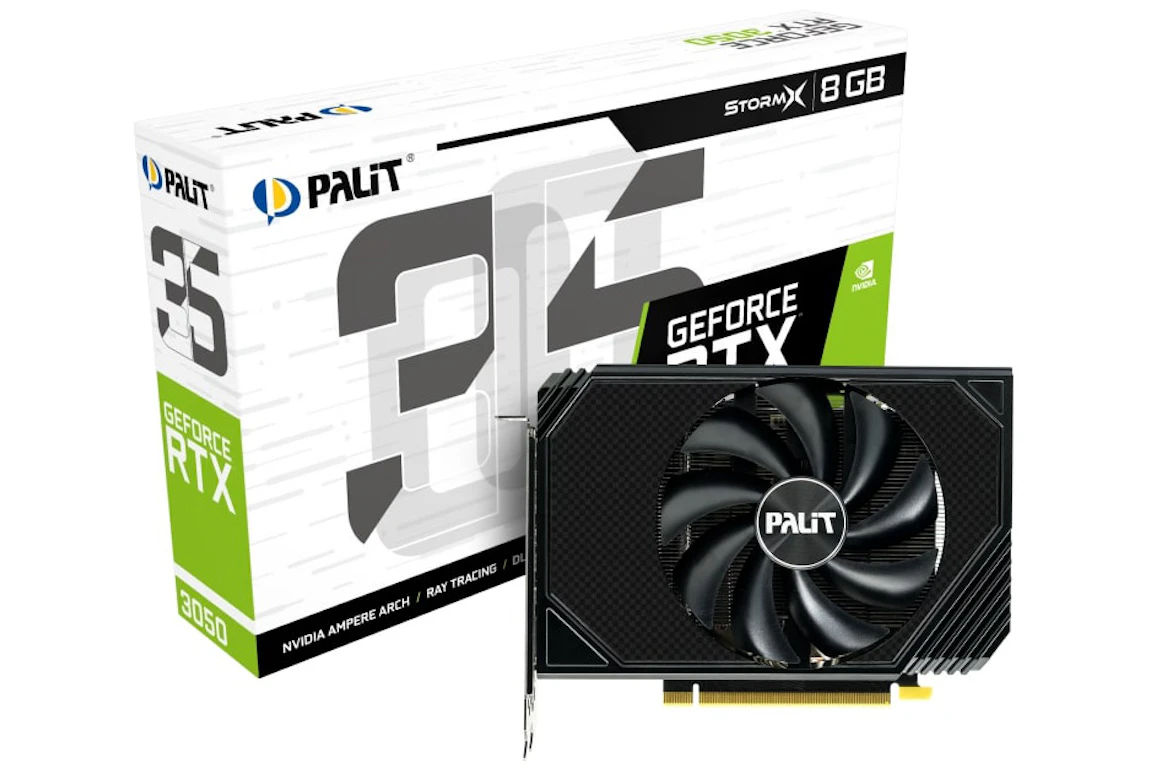 NVIDIA Palit GeForce RTX 3050 StromX 8G Graphics Card (NE63050019P1-190AF)