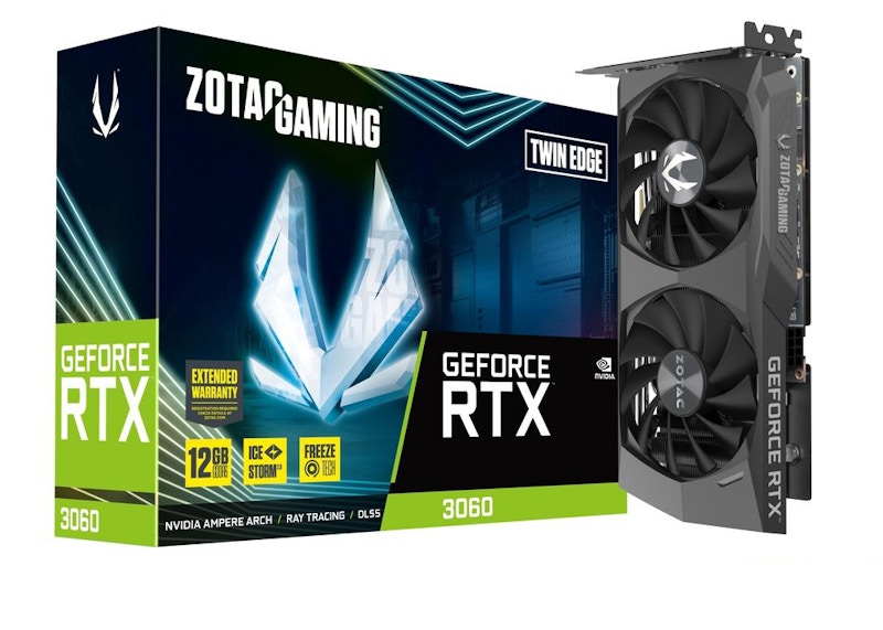 NVIDIA ZOTAC GAMING GeForce RTX 3060 12G Twin Edge Graphics Card