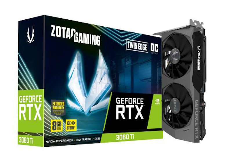 NVIDIA ZOTAC GAMING GeForce RTX 3060 TI TWIN EDGE OC 8G LHR