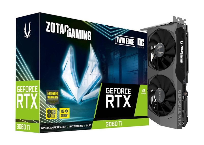 NVIDIA ZOTAC GAMING GeForce RTX 3060 Ti Twin Edge 8G OC Graphics