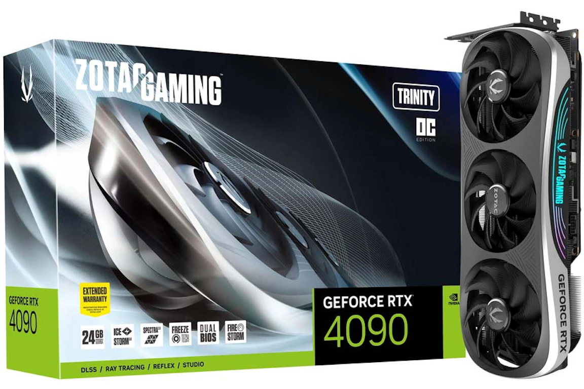 NVIDIA ZOTAC GAMING GeForce RTX 4090 Trinity OC 24G Graphics Card ZT-D40900J-10P