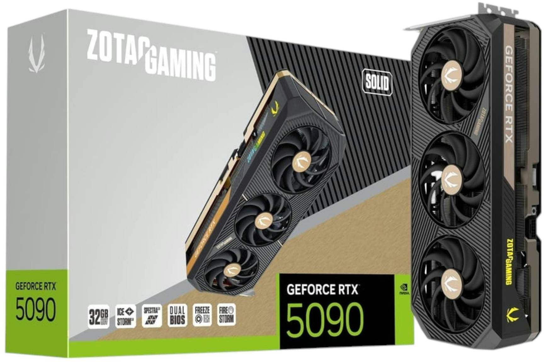 NVIDIA ZOTAC GAMING GeForce RTX 5090 SOLID Graphics Card ZT-B50900D-10P ...