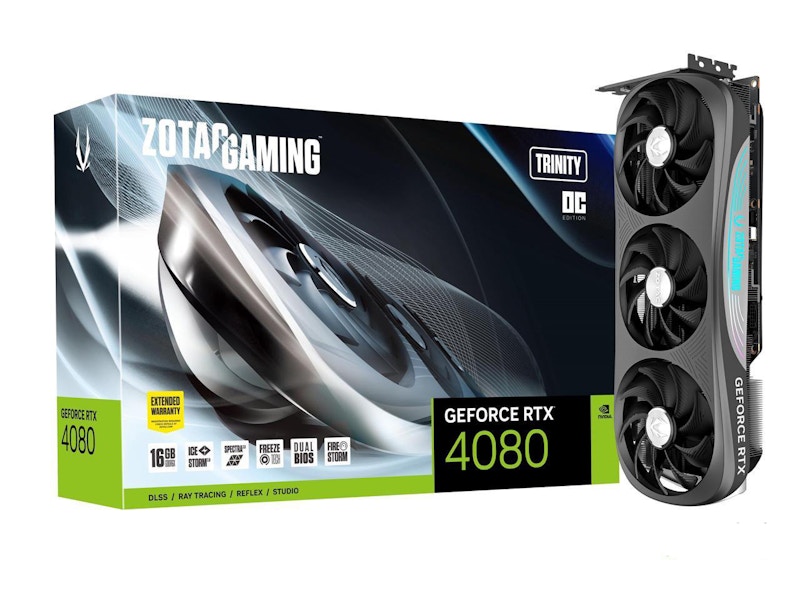 NVIDIA ZOTAC Trinity GeForce RTX 4080 16GB OC Graphics Card ZT