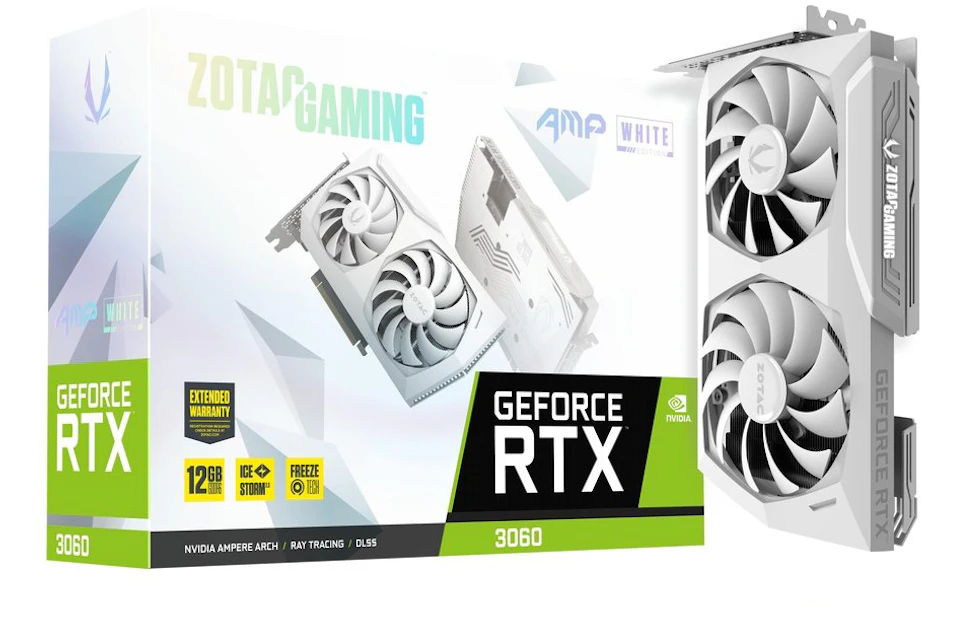 NVIDIA ZOTAC Gaming GeForce RTX 3060 AMP (ZT-A30600F-10P) White