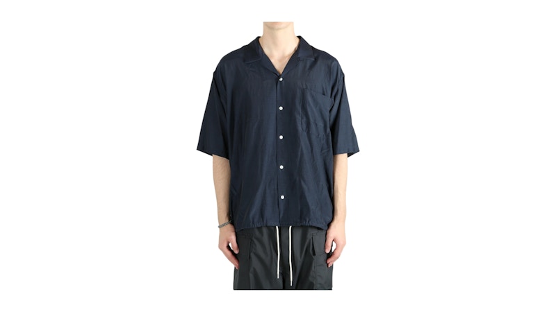 Nanamica Open Collar Shirt Navy Men's - FW25 - US