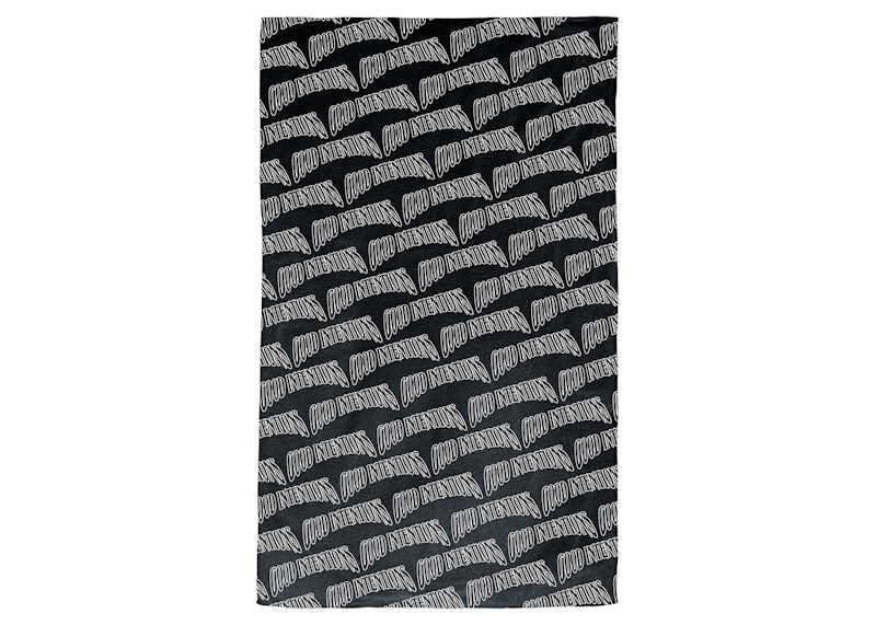 Pre-owned Nav Men's X Vlone All Over Beach Towel In Black