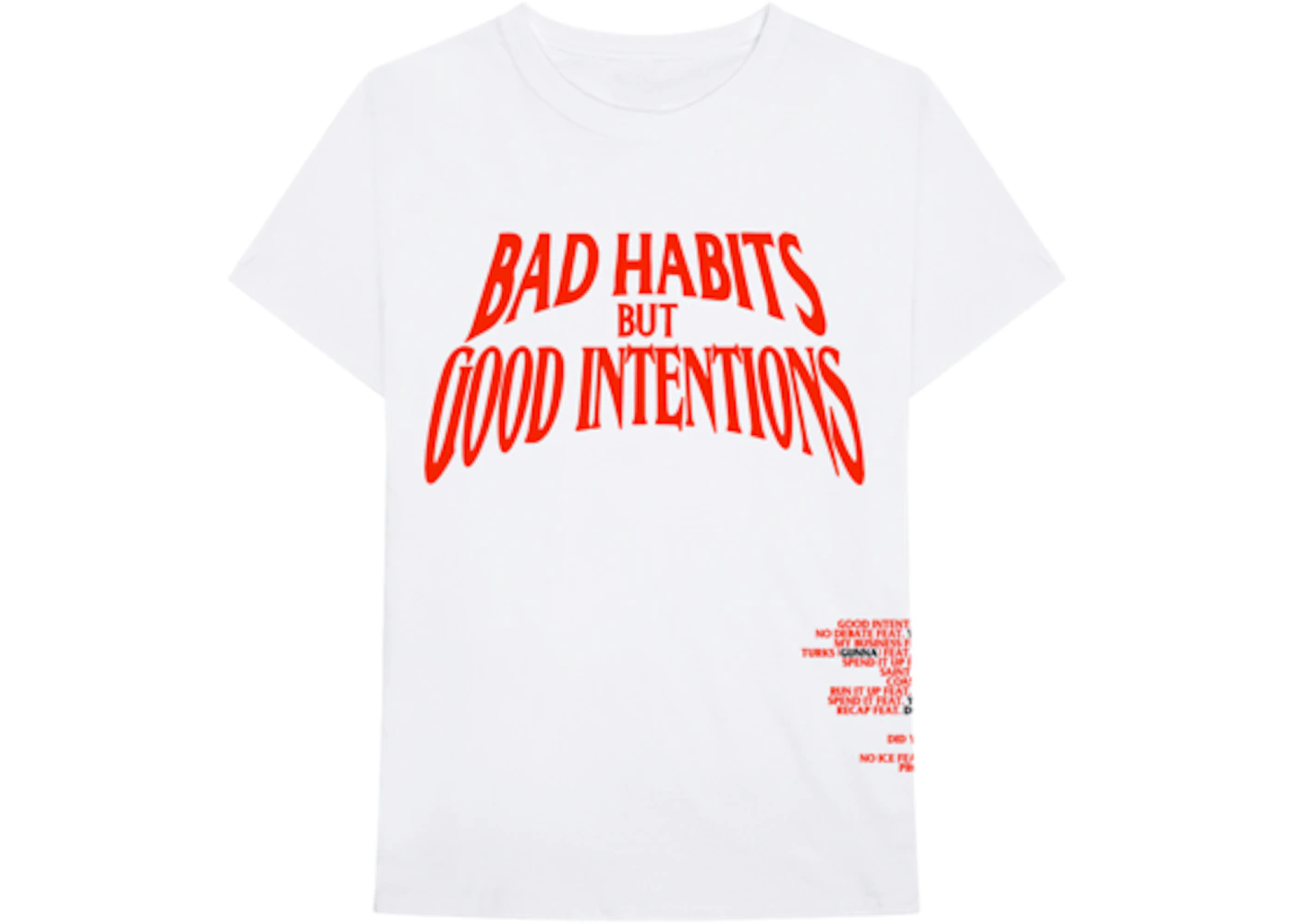 Nav x Vlone Bad Habits Tee White Men's SS20 US