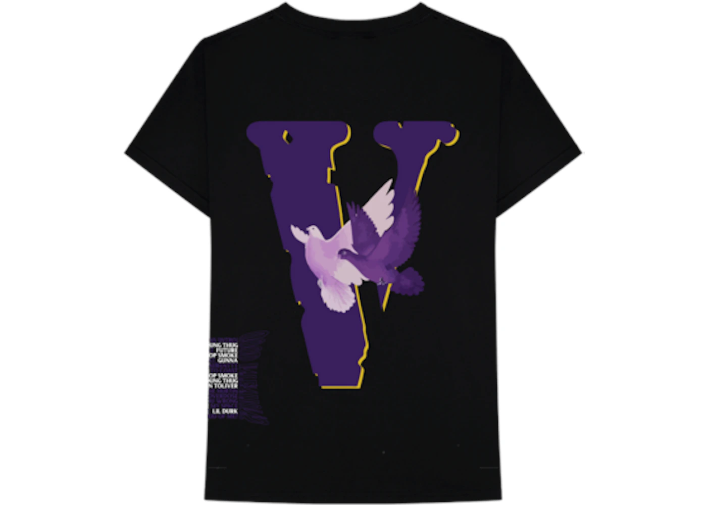 Black and 2024 purple vlone shirt