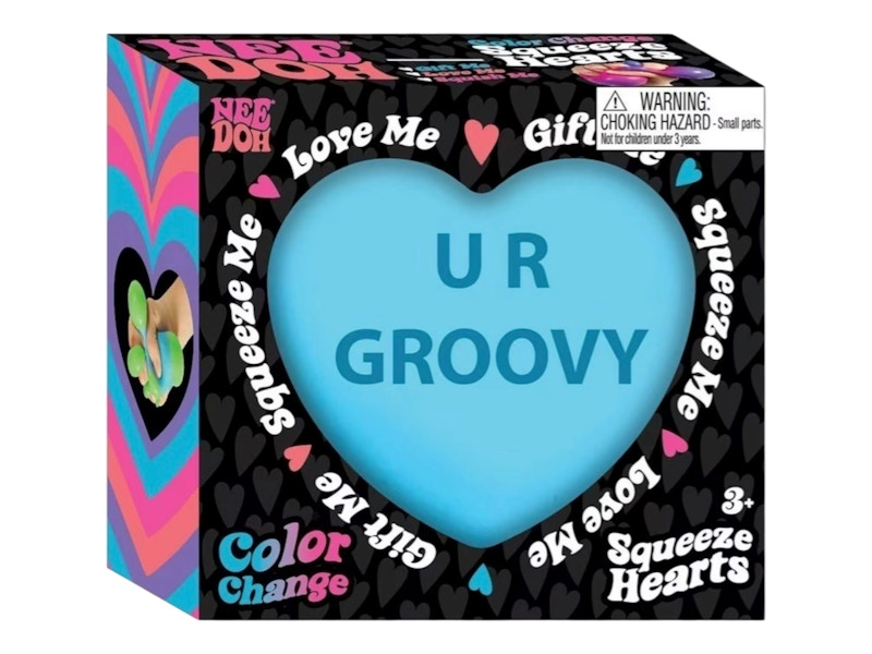 NeeDoh Change Squeeze Heart Squishy Fidget Toy Blue