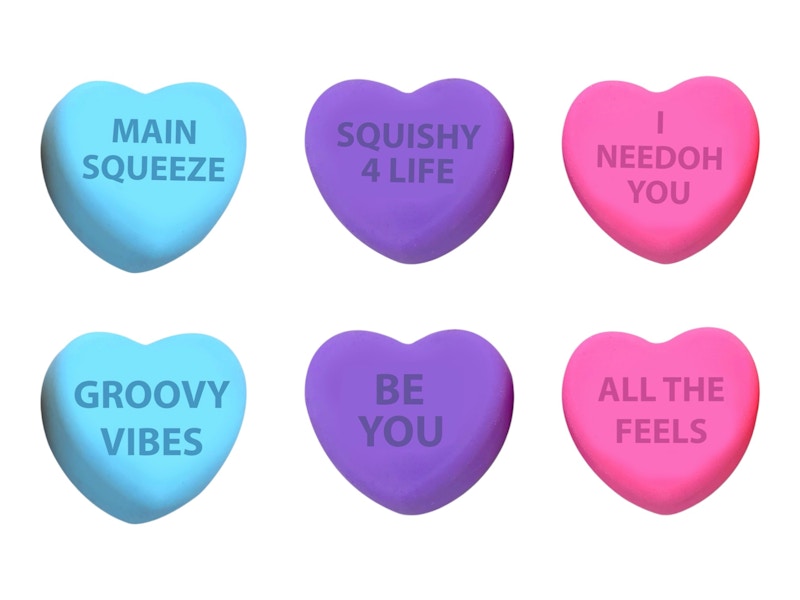 NeeDoh Change Squeeze Heart Squishy Fidget Toy Set of 3 Purple/Pink/Blue