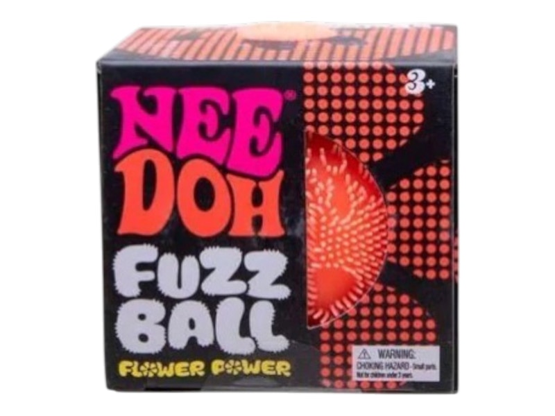 NeeDoh Flower Power Fuzz Ball Squishy Fidget Toy Orange - US