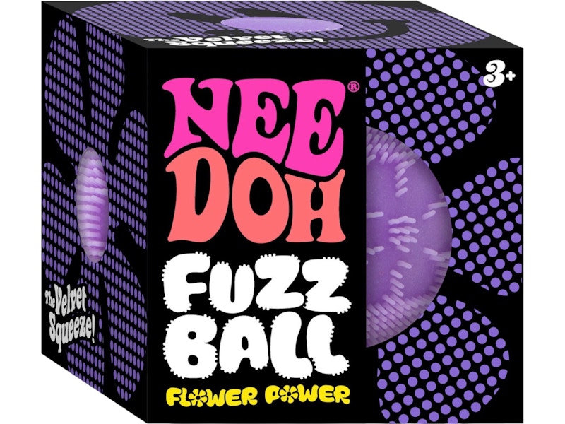 NeeDoh Flower Power Fuzz Ball Squishy Fidget Toy Purple - US