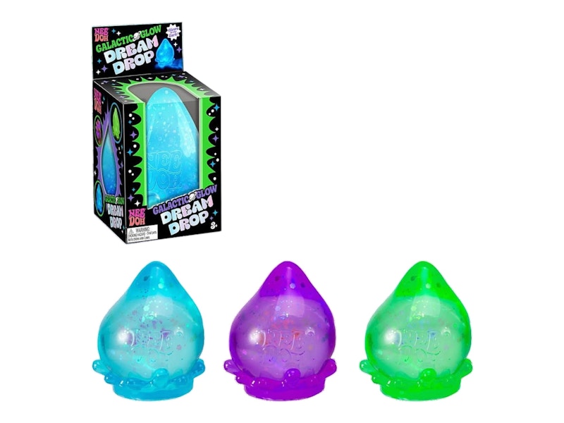 NeeDoh Galactic Glow Dream Drop Squishy Fidget Toy Set of 3 Cosmic Bloom/ GalactiBlue/ Nebula Haze