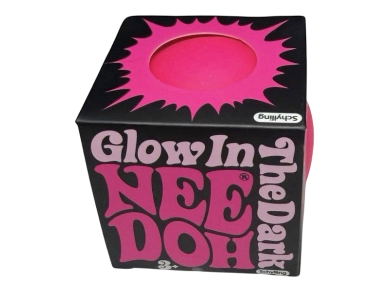 NeeDoh Glow in the Dark Squishy Fidget Toy Pink