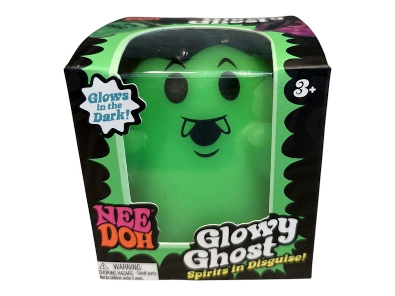 NeeDoh Glowy Ghost Spirits In Disguise (Random Facial Expression) Squishy Fidget Toy Green