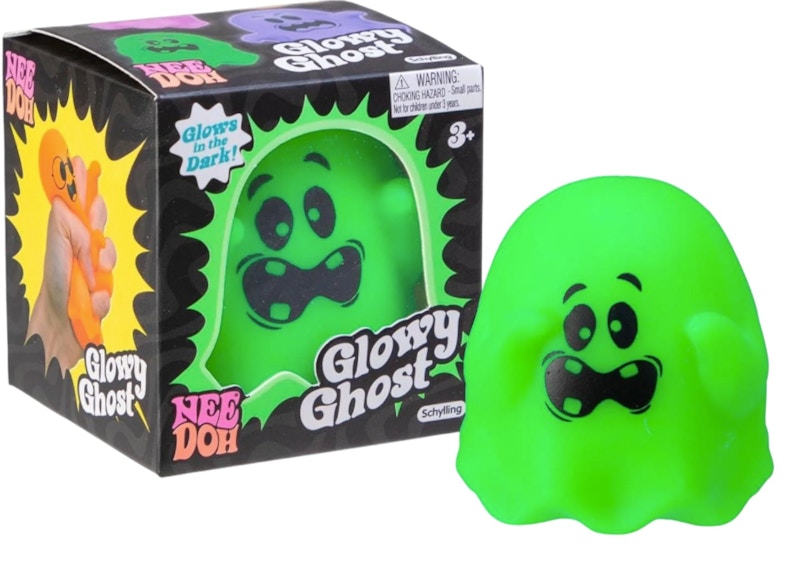 NeeDoh Glowy Ghost Squishy Fidget Toy (Random Facial Expression) Green