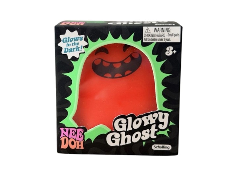 NeeDoh Glowy Ghost Squishy Fidget Toy (Random Facial Expression) Orange