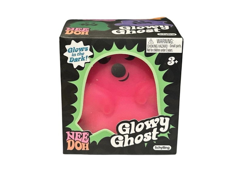 NeeDoh Glowy Ghost Squishy Fidget Toy (Random Facial Expression) Pink