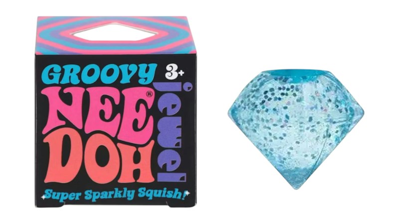 NeeDoh Groovy Jewel Mini Squishy Fidget Toy Blue