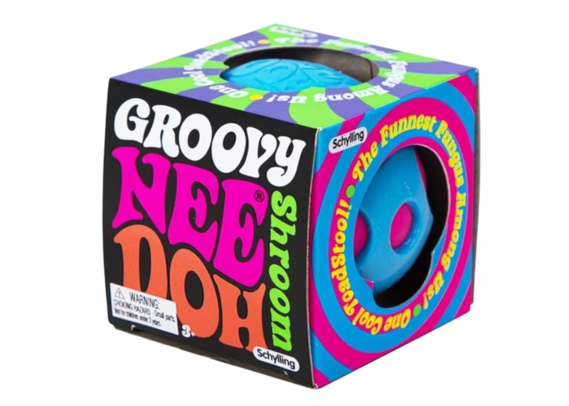 NeeDoh Groovy Shoom Squishy Fidget Toy Blue