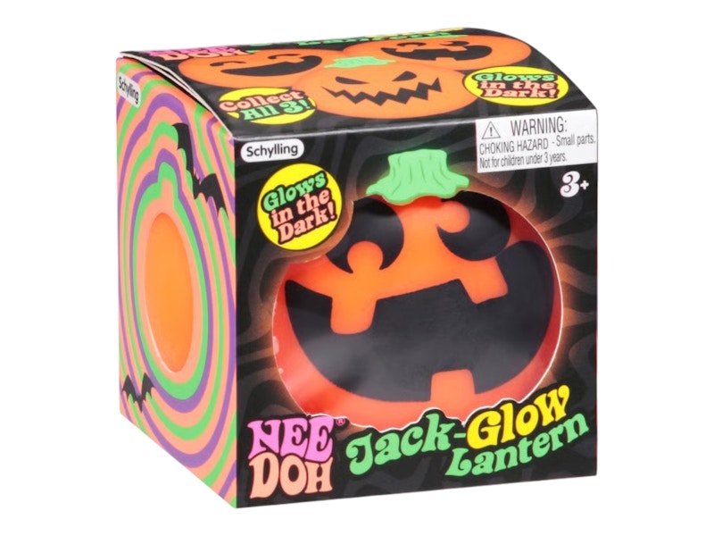 NeeDoh Jack Glow Lantern Squishy Fidget Toy Happy Face with Teeth