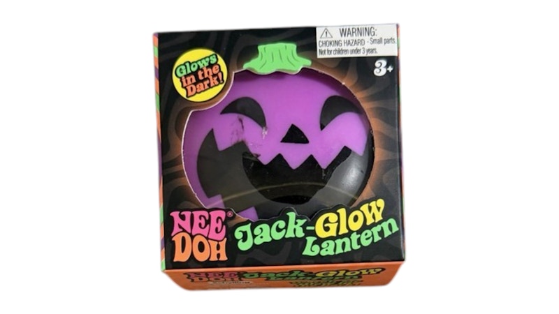 NeeDoh Jack-Glow Lantern Squishy Fidget Toy (Random Facial Expression) Purple