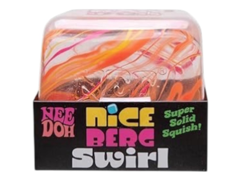 NeeDoh Jumbo Swirl Nice Berg Squishy Fidget Toy Orange - US