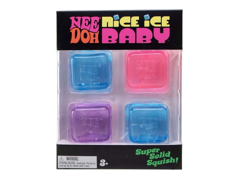 NeeDoh Nice Ice Baby Squishy Fidget Toy Set of 4 Blue/Purple/Pink
