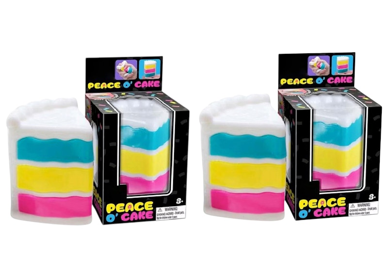 NeeDoh Peace O’ Cake Squishy Fidget Toy 2x Lot - US