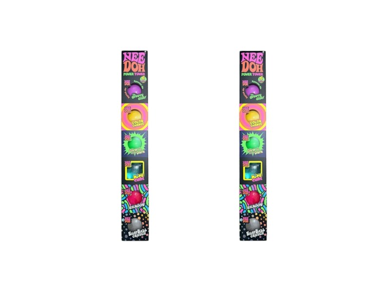 NeeDoh Power Tower Squishy Fidget Toy 6 Pack 2x Lot
