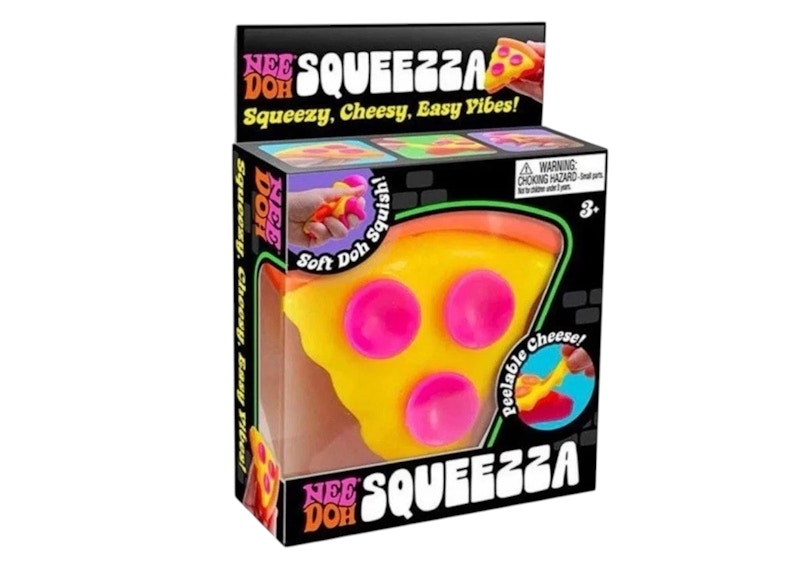 NeeDoh Squeeza Pizza Squishy Fidget Toy Yellow Crust - US