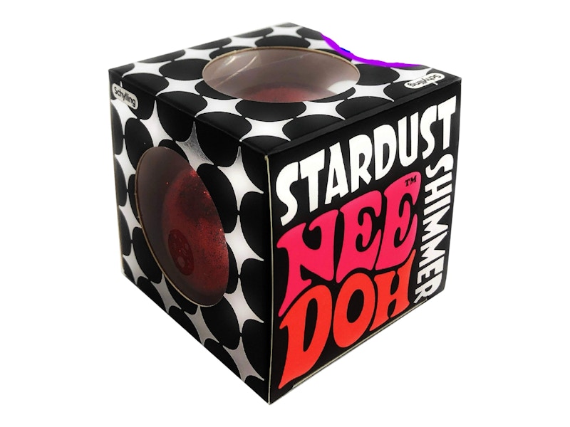 NeeDoh Stardust Shimmer Squishy Fidget Toy Red