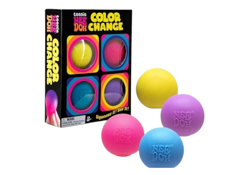 NeeDoh Teenie Color Change Multicolor Set Squishy Fidget Toy 4-Pack