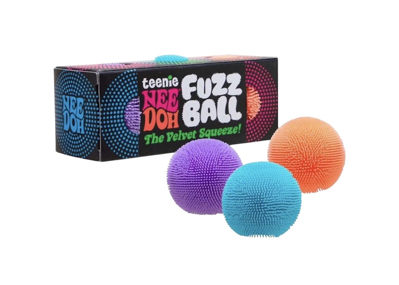 NeeDoh Tennie Fuzz Ball 3Pack Squishy Fidget Toy