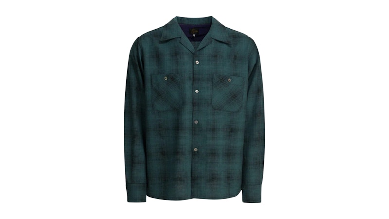 Needles Checked Wool One-Up Shirt Green