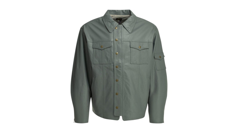 Needles Southern Leather Jacket Green