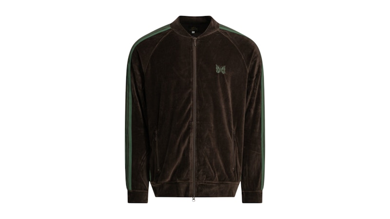 Needles Track Zippered Sweatshirt Brown