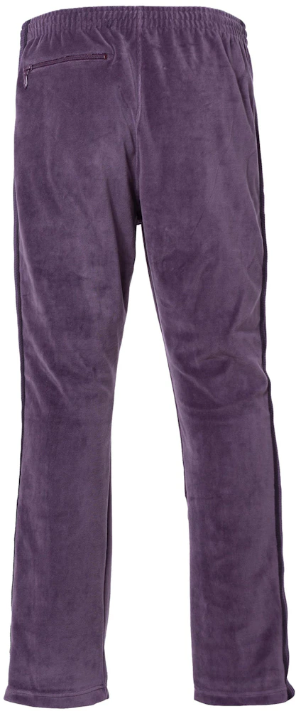 Needles Velour Narrow Track Pants Purple Men's - FW22 - US