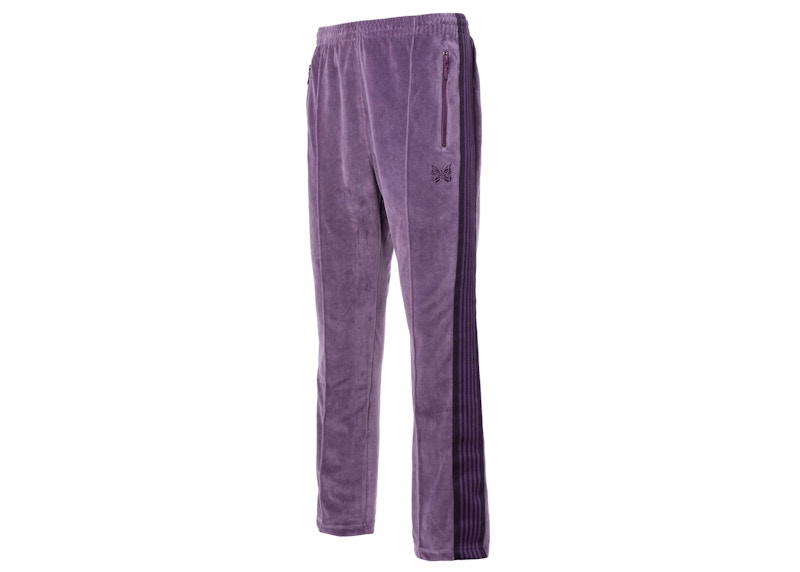 Needles Velour Narrow Track Pants Purple - FW22 Men's - US